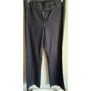 Talbots Womens Curvy Boot Trouser Pant Denim Size 6/28 Dark Wash Casual Sleek